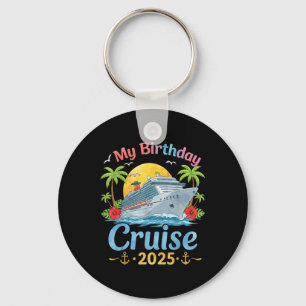 Festive My Birthday Cruise Ship Party 2025 Men, Wo Key Ring
