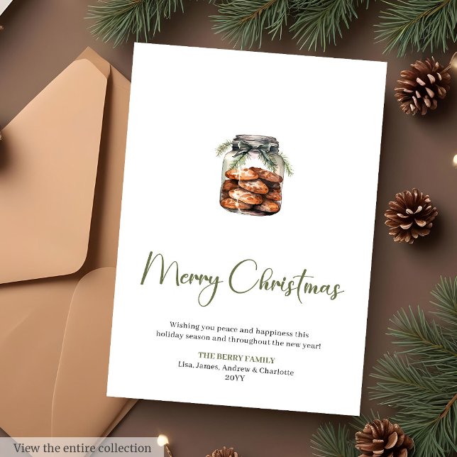 Festive Neutral Watercolor Christmas Greeting Card (Festive Neutral Watercolor Christmas Greeting Card

)