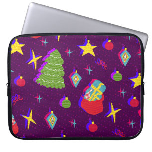 Festive New Year Christmas Pattern Laptop Sleeve
