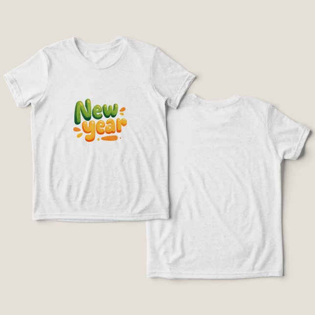festive new year  Tri-Blend shirt (Design Front & Back)