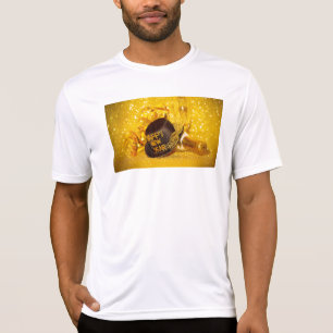 festive New Year's celebration SlipperyJoe's black T-Shirt