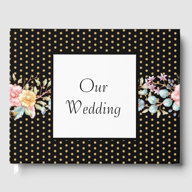 Festive Night Blooms Guest Book (Front)