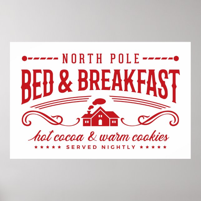 Festive North pole bed and breakfast Poster (Front)