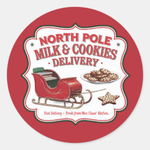 Festive North Pole cookies Christmas Classic Round Sticker
