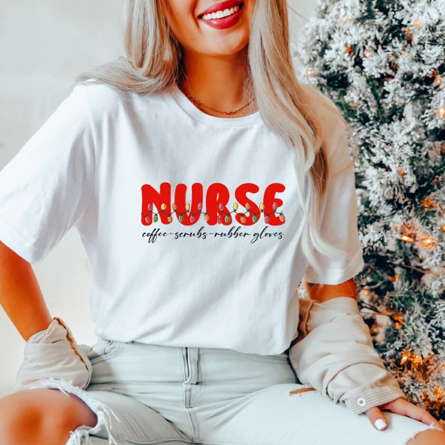 Festive Nurse Holiday  T-Shirt (Creator Uploaded)