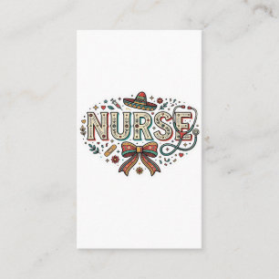 Festive Nurse Vintage Engraving Shirt Design_1 Business Card