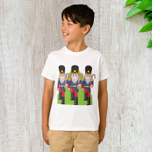 Festive Nutcracker Soldiers with Candy Canes T-Shirt
