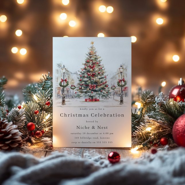 Festive Office Corporate Christmas Celebration Invitation (Creator Uploaded)