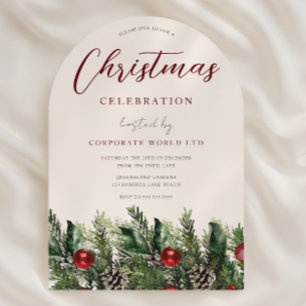 Festive Office Corporate Christmas Party Invitation