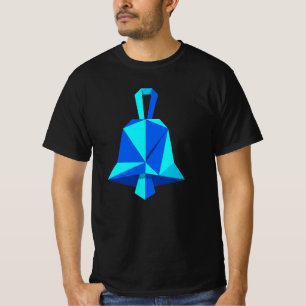 Festive Origami Geometric Christmas Bell T-Shirt