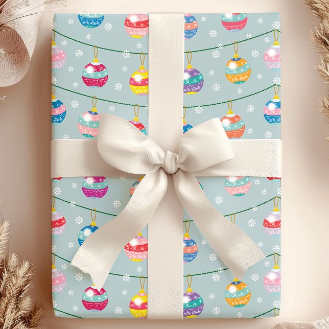  Festive Ornaments & Snowflakes Wrapping Paper (Creator Uploaded)