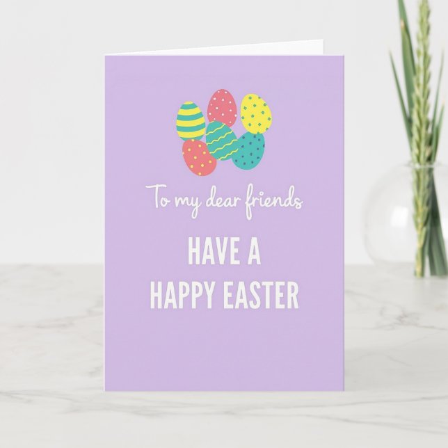 Festive Ovals Easter Card (Front)