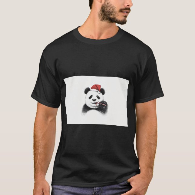 Festive Panda Coffee Mug T-Shirt (Front)