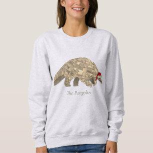 Festive Pangolin Endangered Animal Rights Activism Sweatshirt