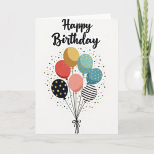 Festive Party Balloon Card