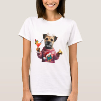 Festive Party Border Terrier T-Shirt