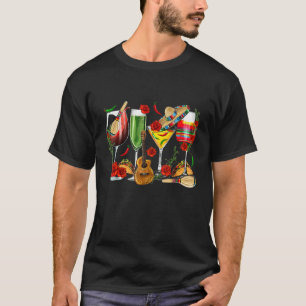 Festive Party With Glasses Of Tropical Fruit Wine T-Shirt