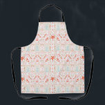 Festive Pastel Merry Christmas Holiday Apron<br><div class="desc">Festive Merry Christmas Holiday Custom Throw Pillow
*Part of a collection

Festive Christmas Pretty Birdie Holiday sticker. Red,  white,  Mint pink and pastel colours,  bright and happy. christmas trees birds,  hearts,  berries,  stars.</div>