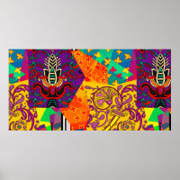 Festive patchwork in indian, turkish, italian, por