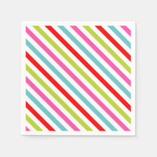 Festive Pattern – Retro Holiday Stripes Napkin