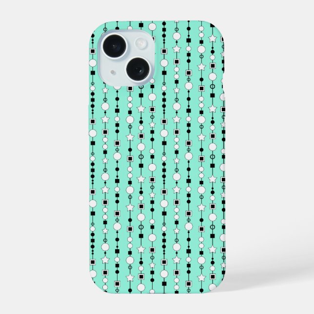 Festive pattern with string beads and jewellery st iPhone 15 case (Back)