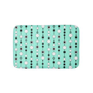 Festive pattern with string beads and jewelry star bath mat