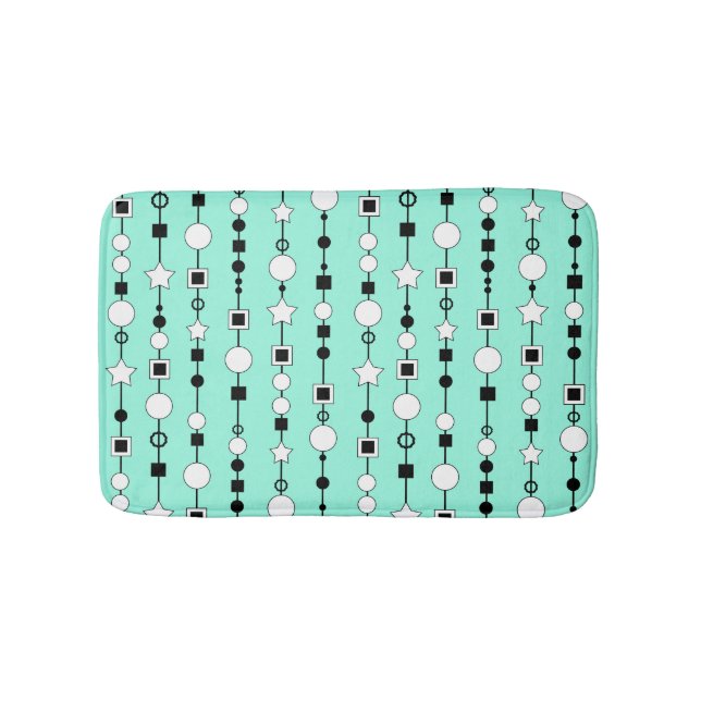 Festive pattern with string beads and jewelry star bath mat (Front)