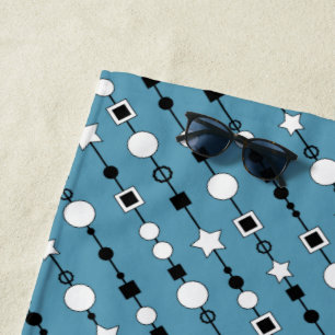 Festive pattern with string beads and jewelry star beach towel