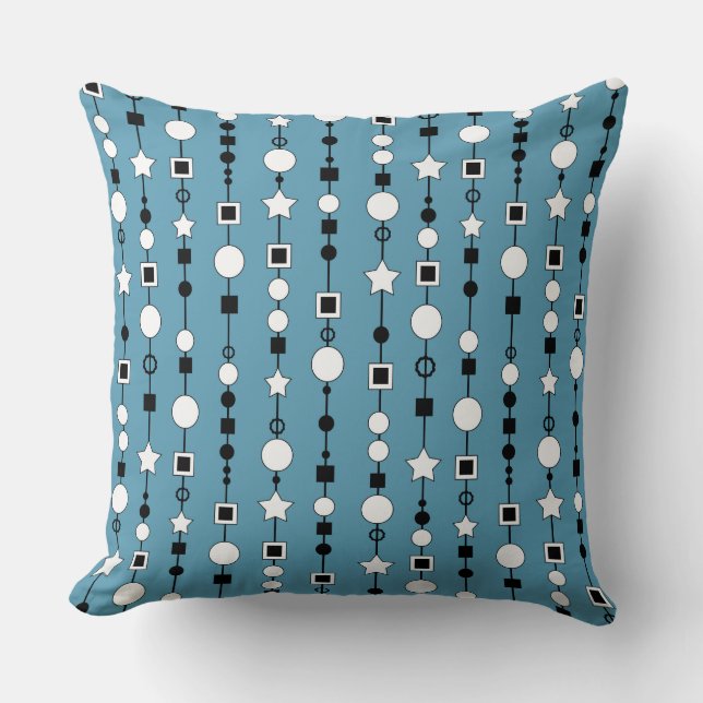 Festive pattern with string beads and jewelry star cushion (Front)