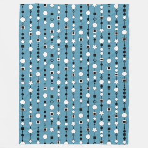 Festive pattern with string beads and jewelry star fleece blanket