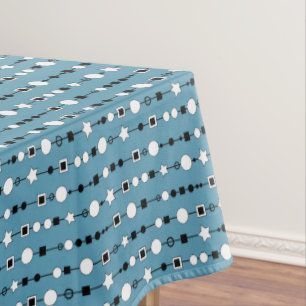Festive pattern with string beads and jewelry star tablecloth
