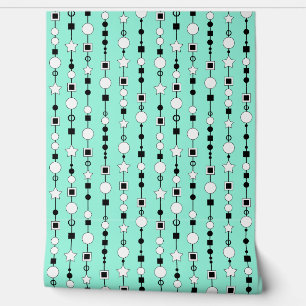 Festive pattern with string beads and jewelry star wallpaper