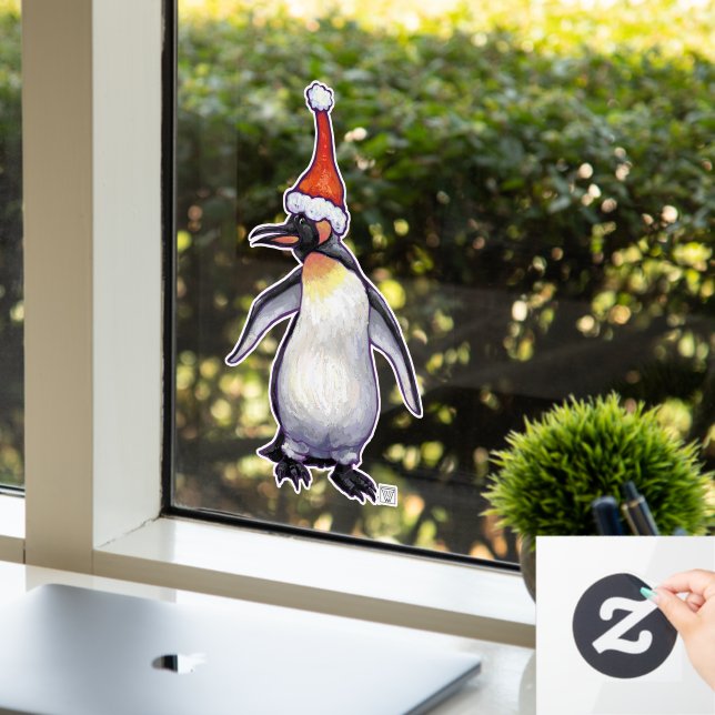 Festive Penguin Christmas Window Cling (Office)
