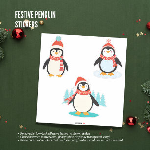 Festive Penguin Stickers