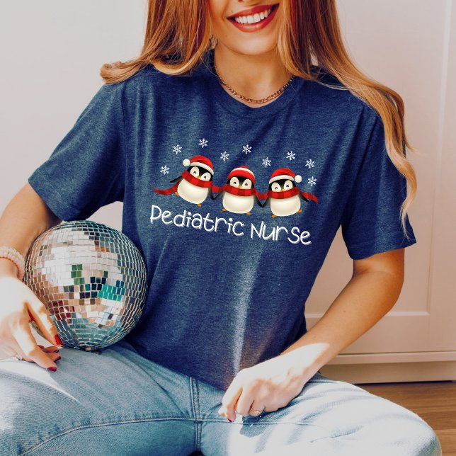 Festive Penguins of Love Pediatric Nurse Shirt (Creator Uploaded)