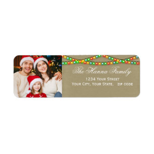 Festive Personalised Family Photo Christmas Lights