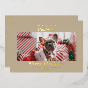 Festive Pet Photo Merry Christmas Foil Holiday Car