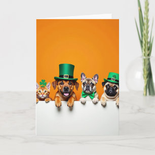 Festive Pets St Patricks Day Card