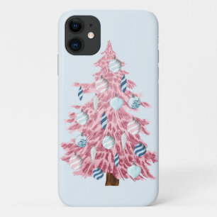 Festive Pink Christmas Tree Case-Mate iPhone Case