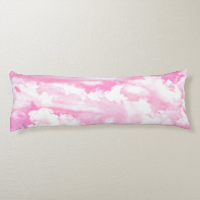Festive Pink Clouds Body Cushion (Back)