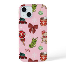 Festive Pink Gingerbread Holiday Phone Case