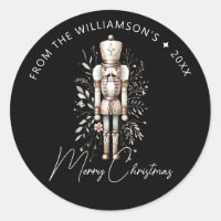 Festive Pink Gold Nutcracker Christmas Dark