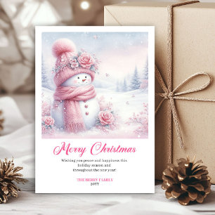 Festive Pinkmas Download Winter Scene Christmas Holiday Card