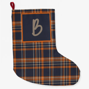 Festive plaid Christmas stocking
