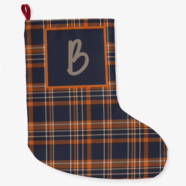Festive plaid Christmas stocking (Front)