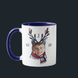 Festive Plaid Polar Bear Character Photo Holiday Mug<br><div class="desc">Celebrate the magical and festive holiday season with our custom winter animal character holiday photo mugs. Our fun character holiday photo mug design features our own hand drawn polar bear character with red and blue plaid scarf. The polar bear's face is cutout to place in your own family member's photo,...</div>