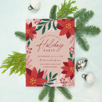 Festive Poinsettia Flowers Holiday Party