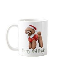 Festive Poodle Furry and Bright