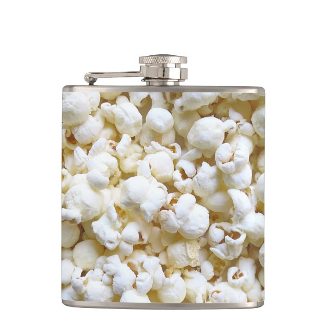 Festive Popcorn Texture Photography Decor Hip Flask (Front)