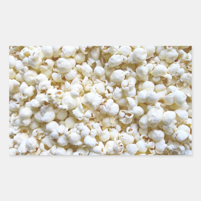 Festive Popcorn Texture Photography Decor Rectangular Sticker (Front)